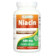 Best Naturals Niacin 500mg 250 Tablets with Flushing