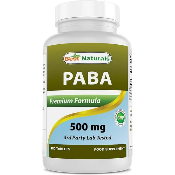 Best Naturals PABA 500 mg 180 Tablets