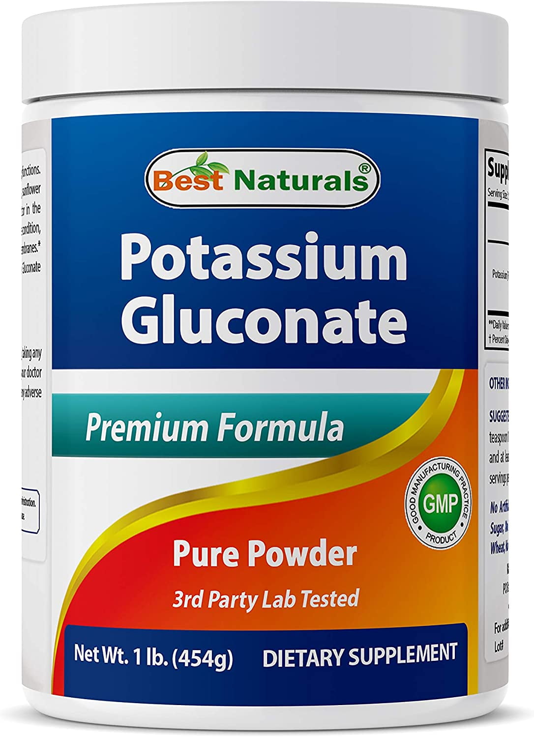 Best Naturals Pure Vegan Potassium Gluconate 1lb Powder - Walmart.com