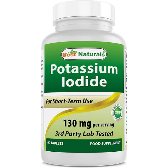 Best Naturals Potassium Iodide 130 mg per Serving - Dietary Supplement, 90 Tablets