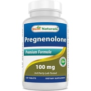 Best Naturals Pregnenolone 100 mg Tablets, Gluten-Free Hormone Supplement, 120 Count, Non-GMO