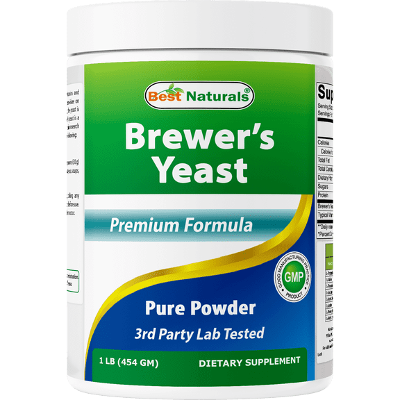 Best Naturals Brewers Yeast Powder Supplement, 1 Lb - Supports Healthy Sugar Metabolism, Lactation, Digestive Health