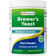 Best Naturals Brewers Yeast Powder Supplement, 1 Lb - Supports Healthy Sugar Metabolism, Lactation, Digestive Health - rated 4.6 stars from 69 reviews