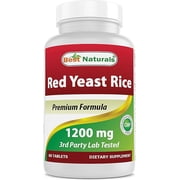 Best Naturals Red Yeast Rice 1200 mg 60 Tablets