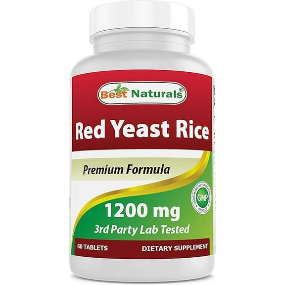Best Naturals Red Yeast Rice 1200 mg 60 Tablets