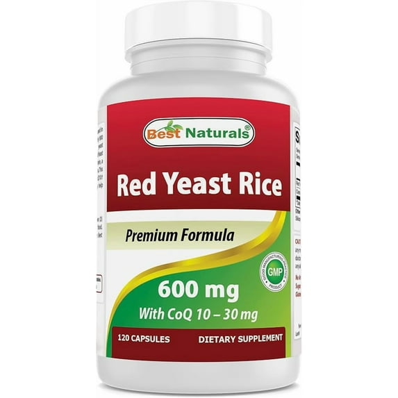 Best Naturals Red Yeast Rice with CoQ10 600 mg 120 Capsules