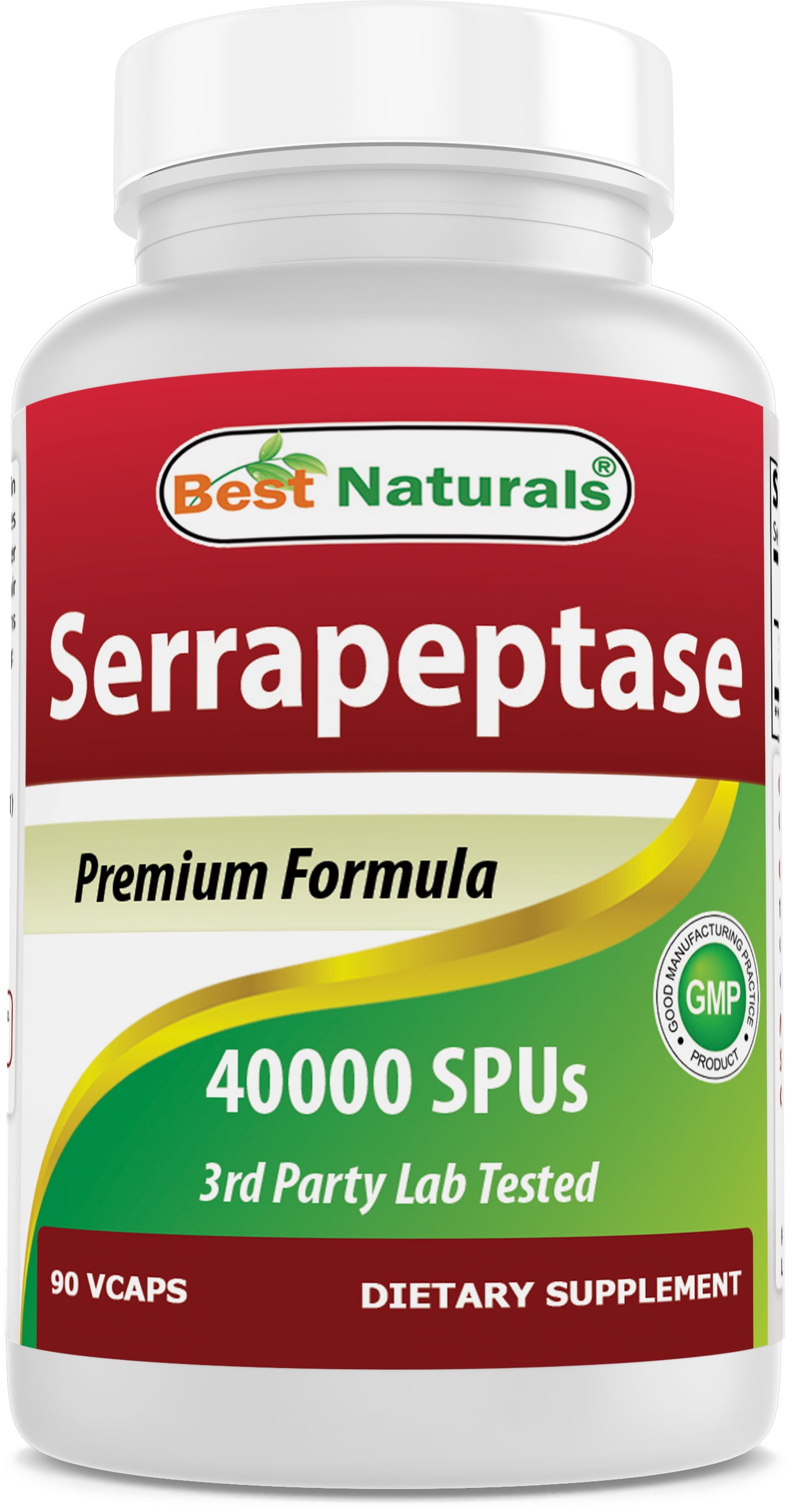 Best Naturals Health Pills, Serrapeptase 40000 SPUs, 90 Vegetarian