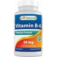 thumbnail image 1 of Best Naturals Vitamin B-6 50 mg Tablets, Supports Energy & Heart Health, Nervous System, 250 Count, 1 of 11