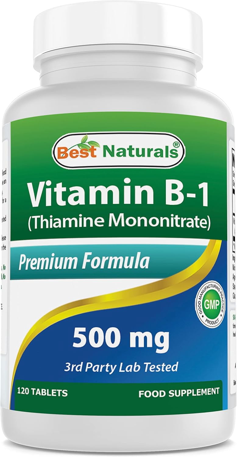Best Naturals Vitamin B1 500 mg 120 Tablets | Vitamin B1 as Thiamine Mononitrate