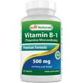 thumbnail image 1 of Best Naturals Vitamin B1 500 mg 120 Tablets | Vitamin B1 as Thiamine Mononitrate, 1 of 7