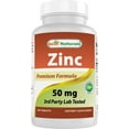 thumbnail image 1 of Best Naturals Zin,c 50 mg, 240 Tablets, 1 of 8