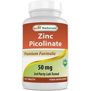 Best Naturals Zinc 50 mg as Zinc Picolinate 120 Tablets