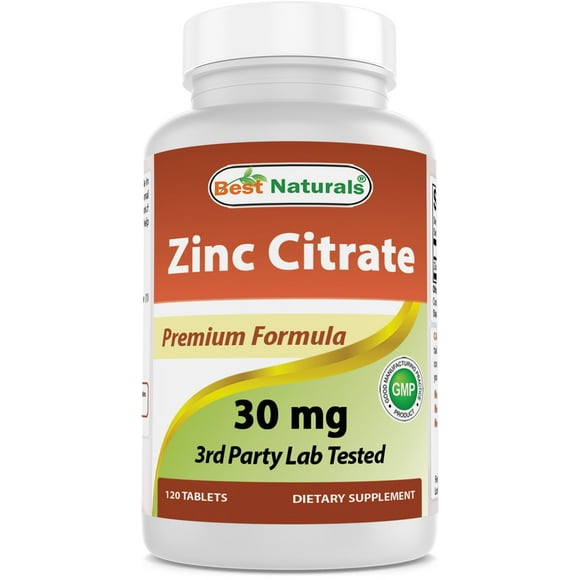Best Naturals Zinc Citrate 30 mg 120 Tablets | Immune Support