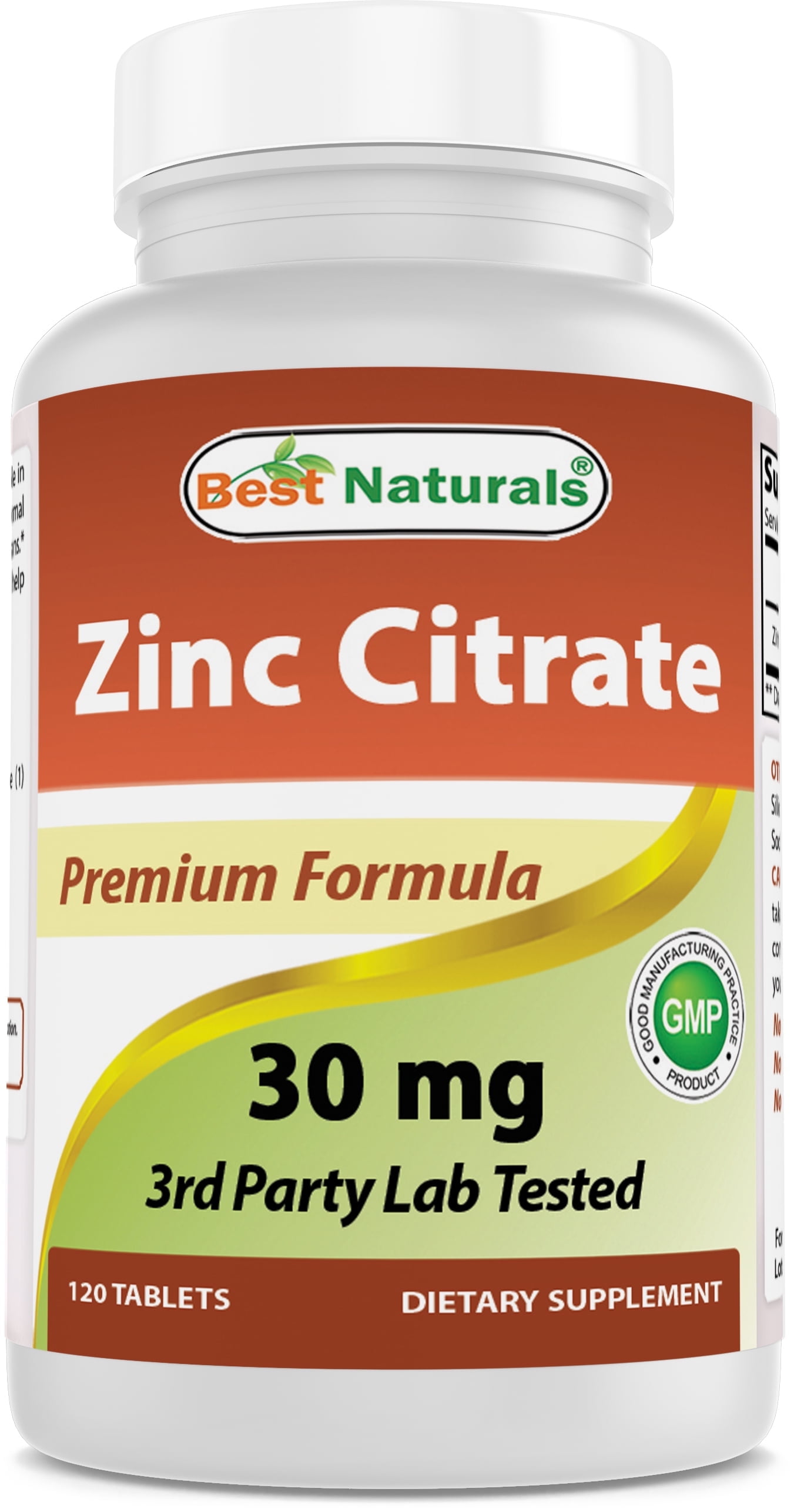 Best Naturals Zinc Citrate 30 mg 120 Tablets | Immune Support