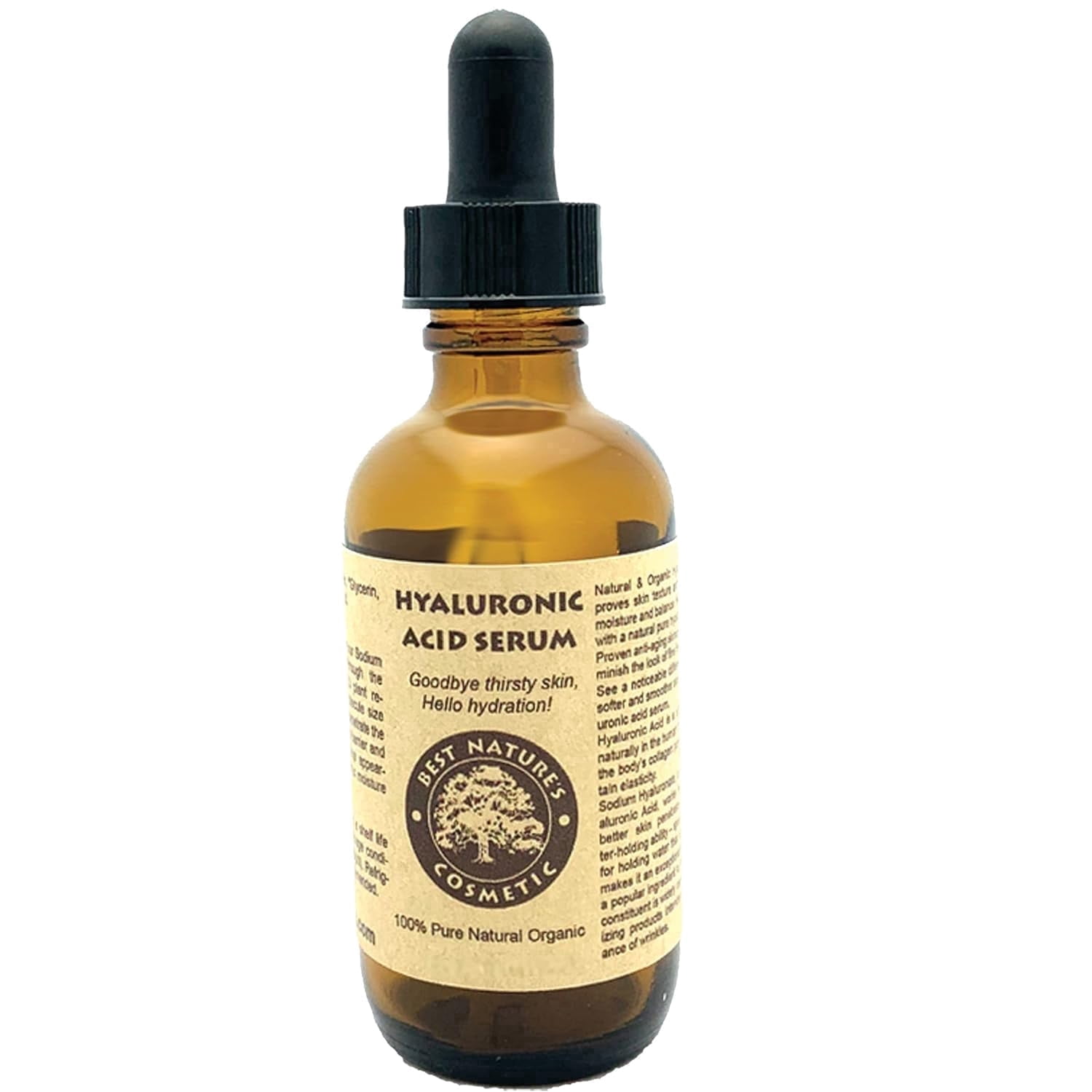 Best Nature's Hyaluronic Acid Serum for Face, Natural and Organic, 2 fl oz (60 mL)