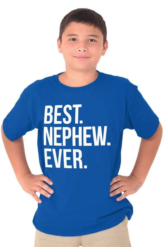 Best Nephew Ever Family Aunt Uncle Boys Kids T Shirt Tees Tops Teen Brisco Brands S
