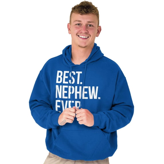Best Nephew Ever Family Aunt Uncle Hoodie Hooded Sweatshirt Men Brisco Brands L