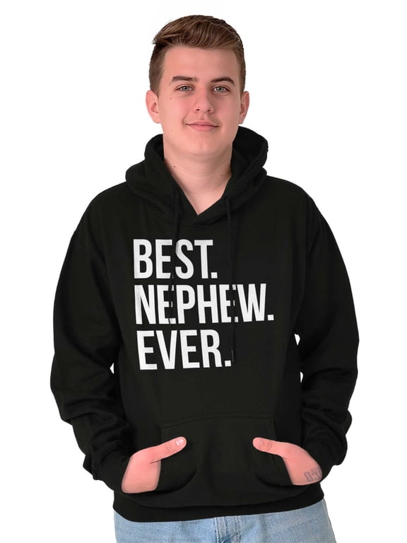 Best Nephew Ever Family Aunt Uncle Hoodie Hooded Sweatshirt Men Brisco Brands M