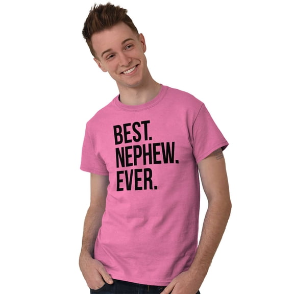 Best Nephew Ever Family Aunt Uncle Men's Big & Tall Crewneck Graphic Tee Brisco Brands 3X