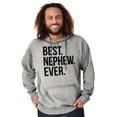 thumbnail image 1 of Best Nephew Ever Family Aunt Uncle Men's Big & Tall Graphic Hoodie Brisco Brands 5X, 1 of 5