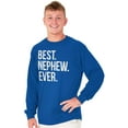 thumbnail image 1 of Best Nephew Ever Family Aunt Uncle Men's Big & Tall Long Sleeve Graphic Tee Brisco Brands 2X, 1 of 5