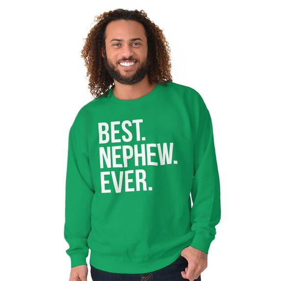 Best Nephew Ever Family Aunt Uncle Men's Crewneck Sweatshirt Brisco Brands M
