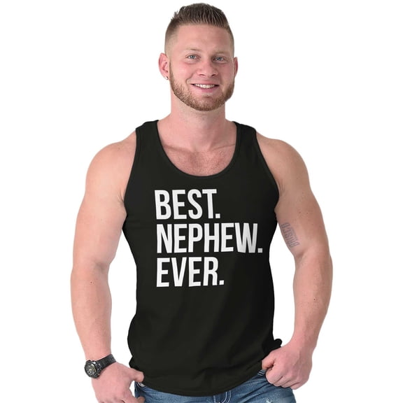 Best Nephew Ever Family Aunt Uncle Tank Top Sleeveless Tee Men Brisco Brands S