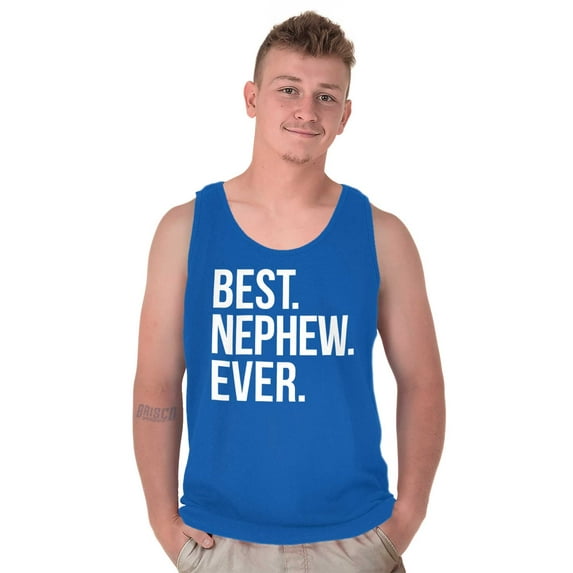 Best Nephew Ever Family Aunt Uncle Tank Top Sleeveless Tee Men Brisco Brands S