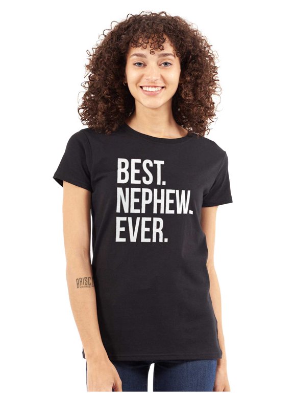 Best Nephew Ever Family Aunt Uncle Womens Slim Fit Graphic Tee Brisco Brands L