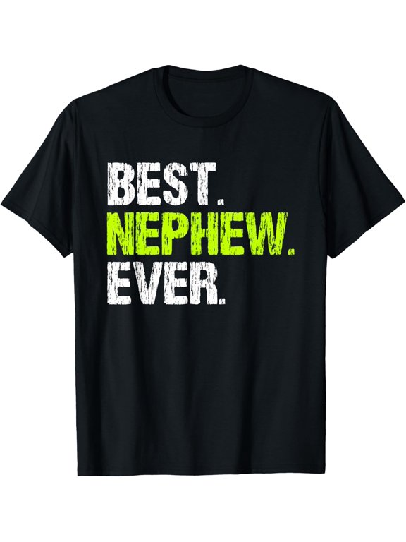 Best Nephew Ever Family Cool Funny Kids from Aunt T-Shirt - Classic Funny sarcasm t shirt Unisex 100% Cotton Crew Neck T-Shirt Breathable Casual Everyday Wear Affordable Graphic Soft Cheap t shirts
