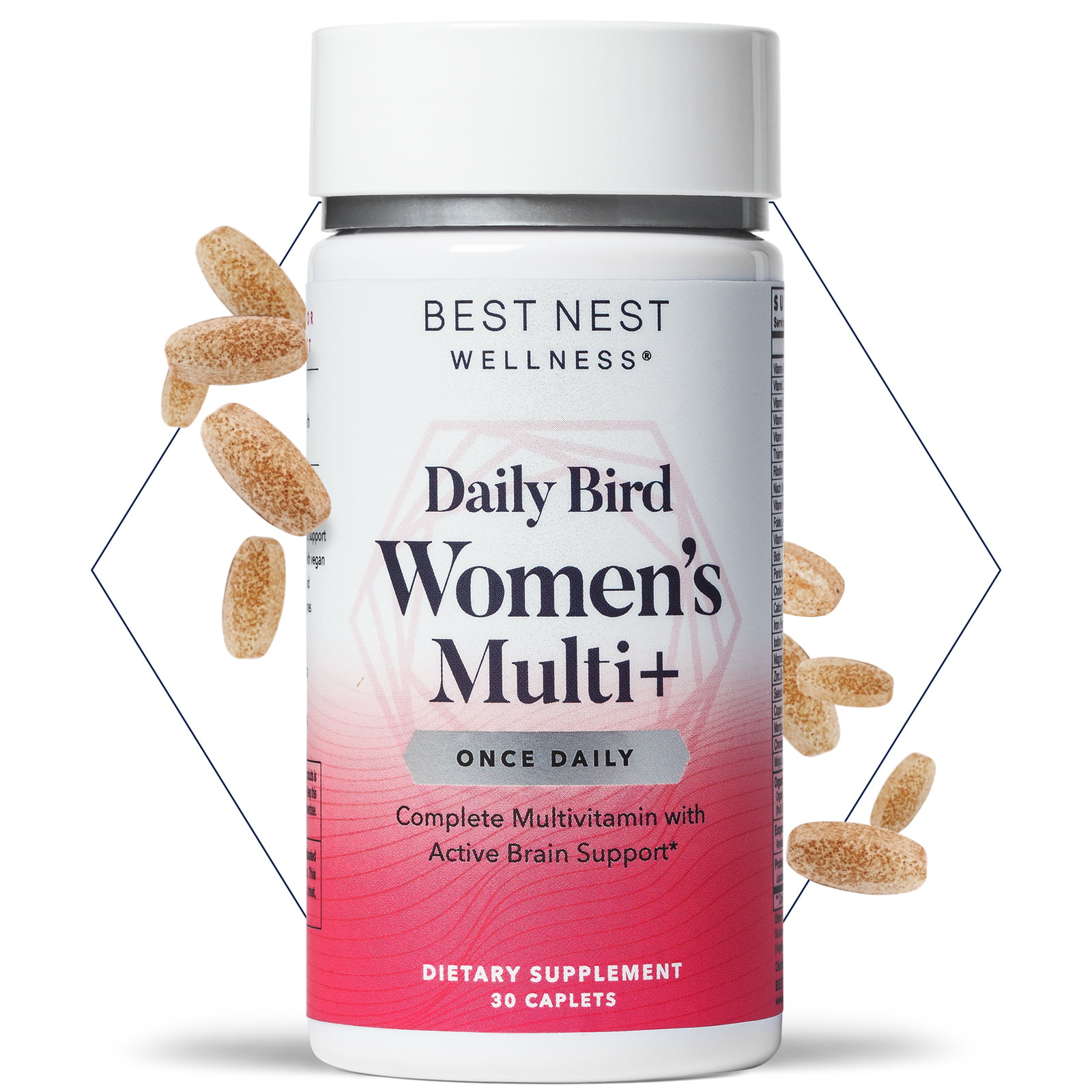 Best Nest Wellness Daily Bird Multi+, Natural Vegan Multivitamin for
