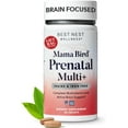 thumbnail image 1 of Best Nest Wellness Mama Bird Iron Free Prenatal Vitamins - No Iodine Pre Natal Multivitamin for Women, Vegan Prenatal Vitamins Without Iron, Methylfolate (Folic Acid) Once Daily with Gift Bag, 30Ct, 1 of 8