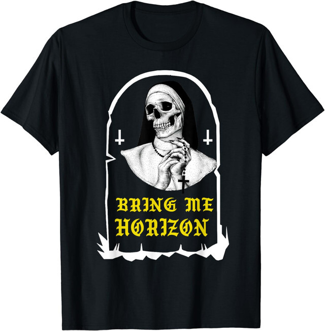 Rock Off T-Shirt Donna Bring Me The Horizon 'Nun' – Maglia Ufficiale Taglie Junior