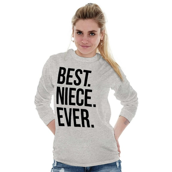 Best Niece Ever Cute Family Relative Women Plus Size Long Sleeve Graphic Tee Brisco Brands 3X