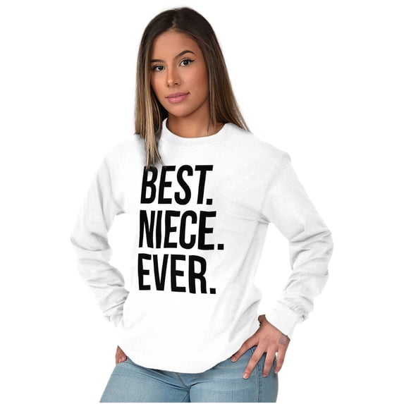 Best Niece Ever Cute Family Relative Women Plus Size Long Sleeve Graphic Tee Brisco Brands 2X