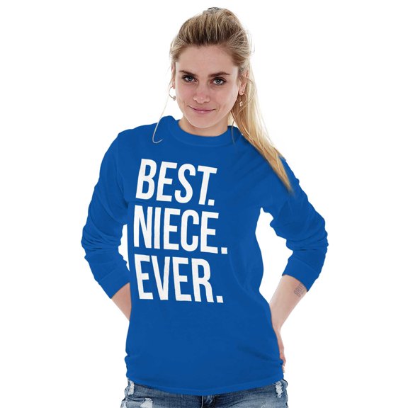 Best Niece Ever Cute Family Relative Women Plus Size Long Sleeve Graphic Tee Brisco Brands 3X