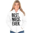thumbnail image 1 of Best Niece Ever Cute Family Relative Womens Plus Size Graphic Zipper Hoodie Brisco Brands 5X, 1 of 5