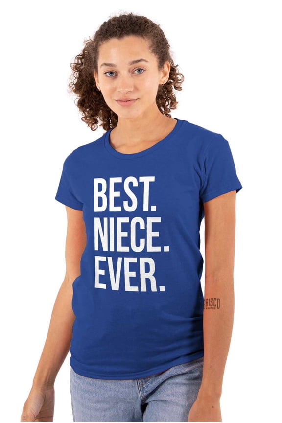 Best Niece Ever Cute Family Relative Womens Slim Fit Graphic Tee Brisco Brands L