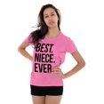 thumbnail image 1 of Best Niece Ever Cute Family Relative Womens Slim Fit Graphic Tee Brisco Brands S, 1 of 5