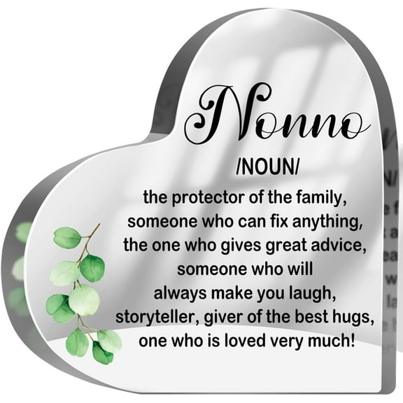 Best Nonno Gift for Grandpa Nonno Definition Eucalyptus Plaque Acrylic The Family Protector Sign Grandfather Birthday Gift for Gift from Grandchildren