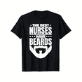 thumbnail image 1 of Best Nurses Have Beards" Men's Cotton T-Shirt - Perfect for Nursing Students & Male Nurses, Ideal Gift for Halloween, Thanksgiving, Christmas | Sizes S-XXXL, Black, 1 of 6