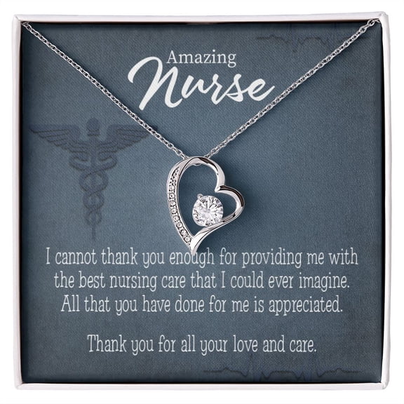 Best Nursing Care Forever Necklace w Message Card
