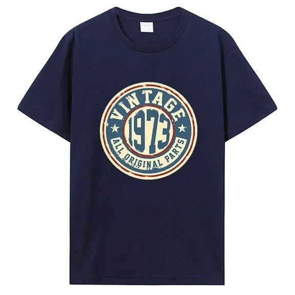 Best Of 1973 Birthday Gifts T Shirts Tshirt Men's Clothing Pure Cotton Funny Letter Print High Quality Old Tee Shirt