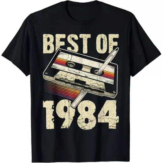Best Of 1984, Audio Cassette, 41St Birthday, 41 Years Old T-Shirt Unisex S-5XL Hot Trending Shirt, Vintage Birthday Gift