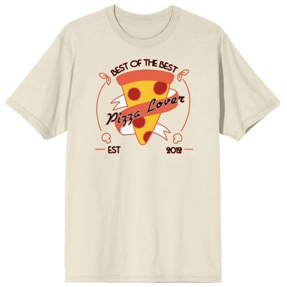 Best Of The Pizza Lovers Men's Natural Graphic Tee-Small