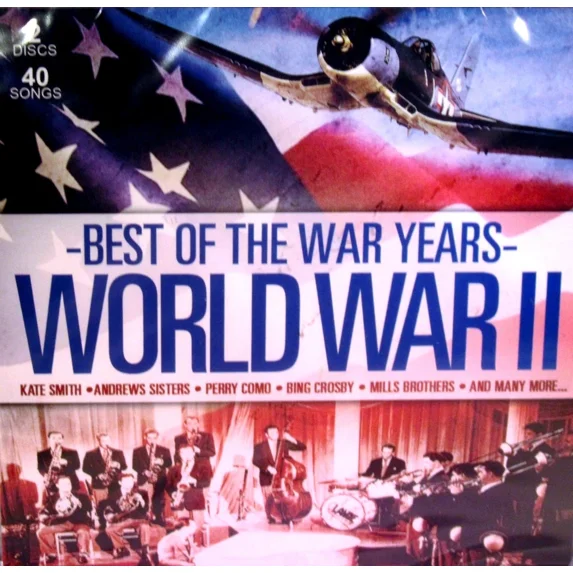 Best Of The War Years World War Ii Music, 2 Cd Bing Crosby Kate Smith Perry Como
