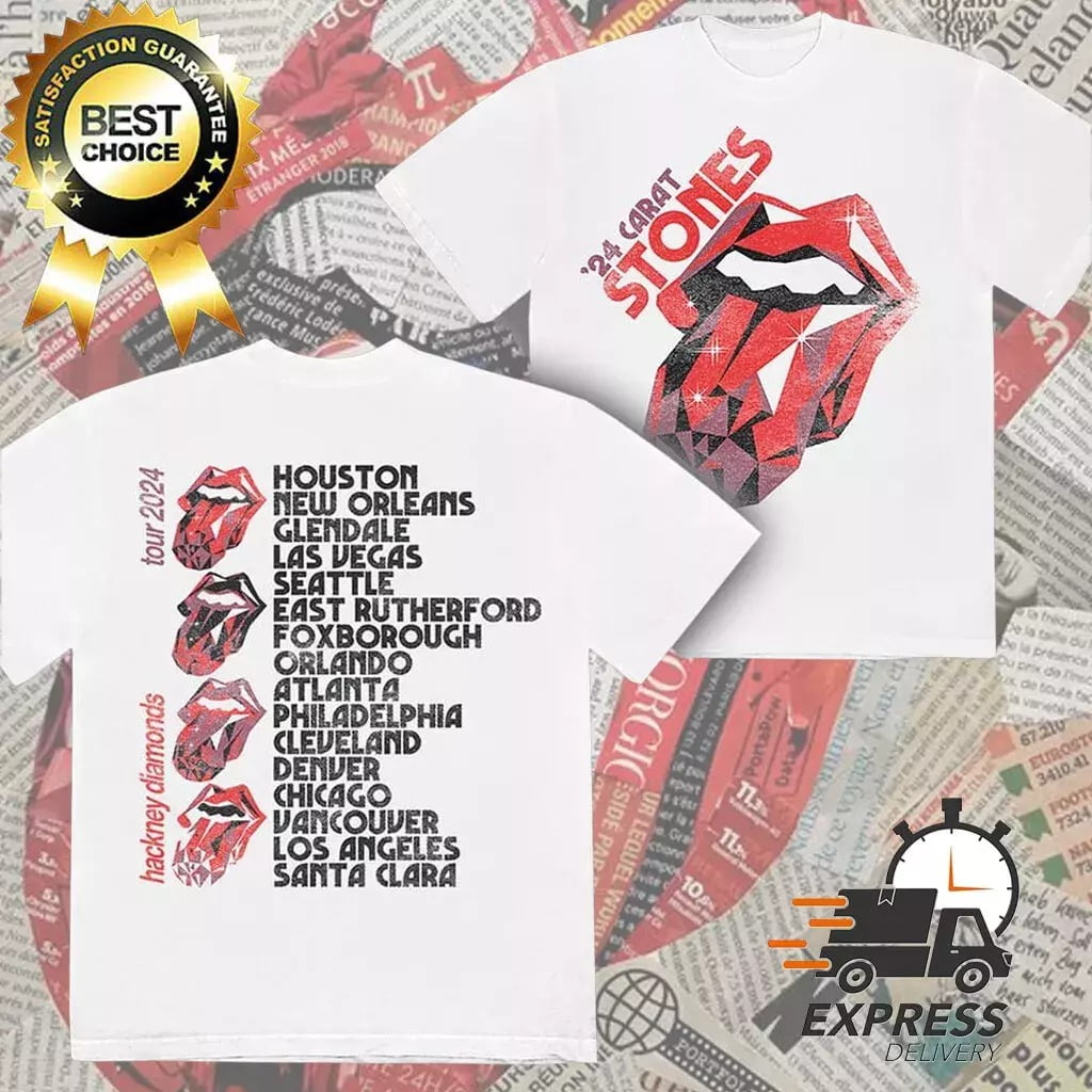 Best Offer!! Rolling Stones Hackney Diamonds Tour 2024 Two Sides Unisex