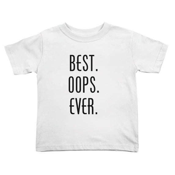 Best Oops Ever Cute Toddler T-Shirts for Boys Girls (White, Youth L)