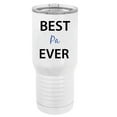 thumbnail image 1 of Best Pa Ever Stainless Steel Vacuum Double-Walled Insulated 20 Oz Tumbler Travel Coffee Mug with Clear Lid, White, 1 of 1