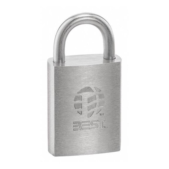 Best Padlock, 7/8 in,Rectangle,Silver 11B70T